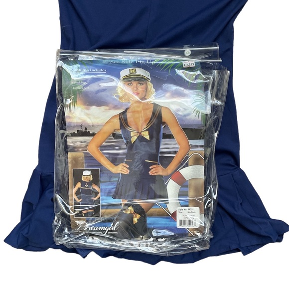 SOLD ON DEPOP NWT Dreamgirl Sea Side Mini Sexy Sailor Halloween Costume (size M) - Picture 2 of 9
